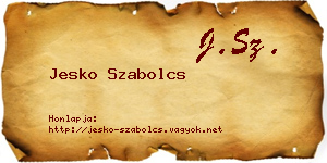 Jesko Szabolcs névjegykártya